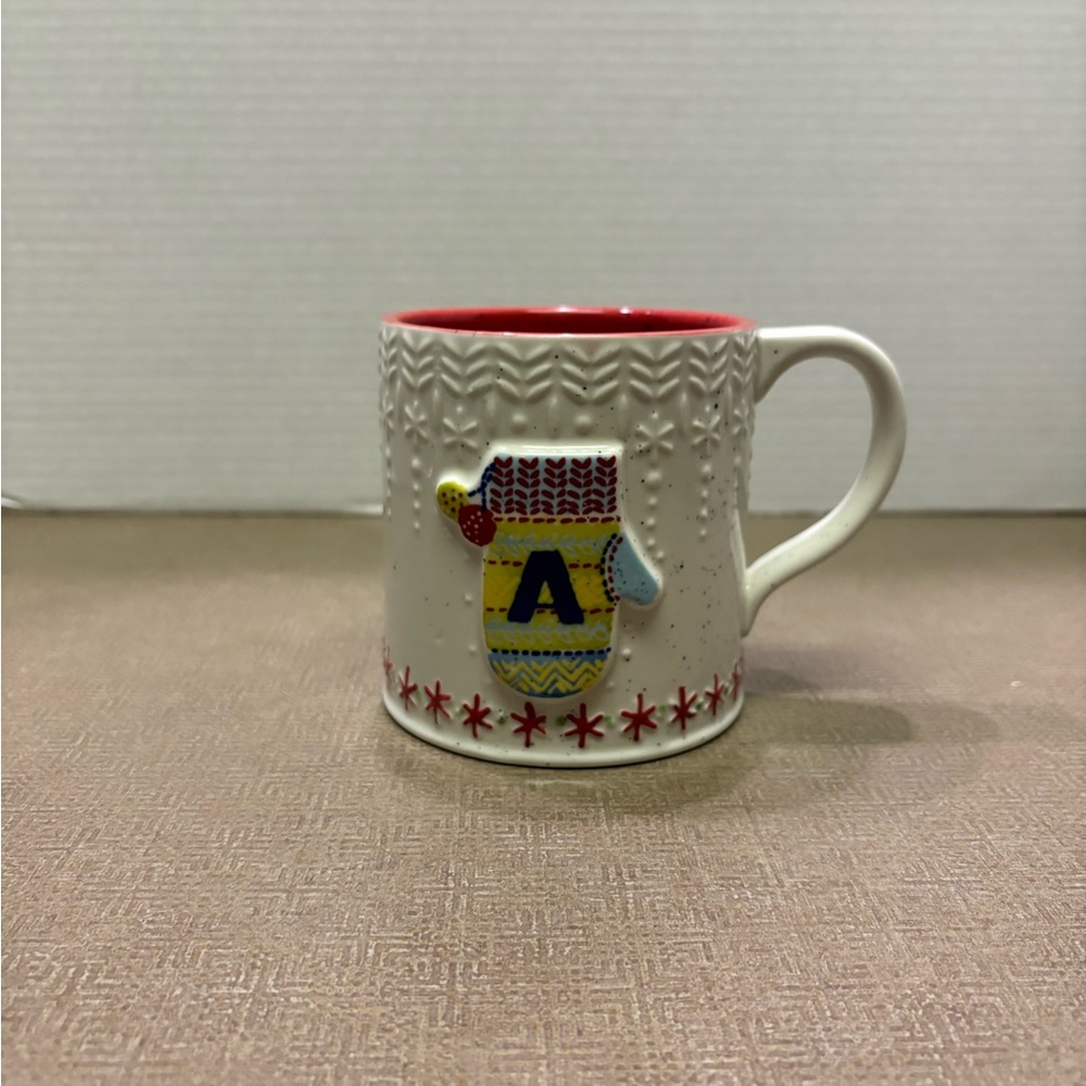 Anthropologie winter mitten coffee mug